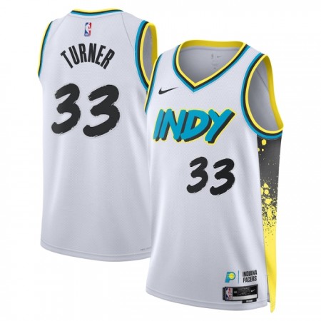 Maillot Homme Indiana Pacers Myles Turner 2024-25 Nike City Edition Blanc Swingman Maillot Homme Indiana Pacers Myles Turner 2024-25 Nike City Edition Blanc Swingman